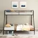 Carson Glossy Black Twin Over Full Bunk Bed
