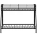 Carson Glossy Black Twin Over Full Bunk Bed