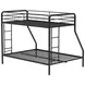 Carson Glossy Black Twin Over Full Bunk Bed