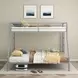 Carson Glossy Silver Twin Over Full Bunk Bed