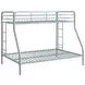 Carson Glossy Silver Twin Over Full Bunk Bed