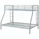 Carson Glossy Silver Twin Over Full Bunk Bed