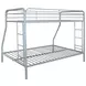 Carson Glossy Silver Twin Over Full Bunk Bed