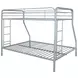 Carson Glossy Silver Twin Over Full Bunk Bed