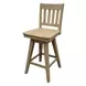Wooden Barstools Natural Oak Slat Back Swivel Bar Stool Set of 2