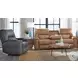 Hudson Oasis Coal Leather Triple Power Wall Hugger Reclining Chair