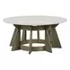 Berkley Square Linen and Khaki Round Occasional Table Set