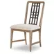 Beacon Hill Dusted Barley Upholstered Open Back Side Chair Set of 2