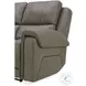 Burton Reno Charcoal Leather Triple Power Reclining Console Loveseat with BT Speakers