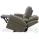 Burton Reno Charcoal Leather Triple Power Reclining Console Loveseat with BT Speakers