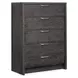 Kinsley Black Heron 5 Drawer Chest