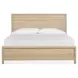 Meadowrise Sandstone Beige King Panel Bed