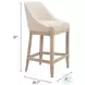 Calmo Beige Counter Height Stool