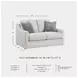 Maitelynn Chalk 62" Loveseat