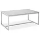 Isolde White and Brushed Nickel Rectangular Marble Top Cocktail Table