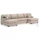 Seyler Lane Hemp 3 Piece Modular Double Chaise Sectional with Sleeper