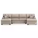 Seyler Lane Hemp 3 Piece Modular Double Chaise Sectional with Sleeper
