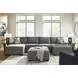 Revenna Greystone 3 Piece Modular Sleeper Sectional with Double Chaise