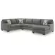 Revenna Greystone 3 Piece Modular Sleeper Sectional with RAF Chaise