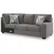 Revenna Greystone 3 Piece Modular Sectional with LAF Chaise