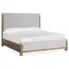 Plum Creek Sierra Brown and Elite Dove Queen Upholstered Panel Bed