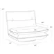Cassiel Torched Meringue Upholstered Swivel Armless Chair