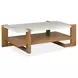 Goldmere Honey Wheat and White Rectangular Granite Top Occassional Table Set