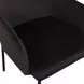 Sydney Black Performance Fabric Upholstered Arm Chair Set of 2