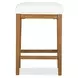 Lindon White Upholstered Counter Height Stool