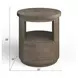 Bosley Lt. Brown Porpoise Round End Table