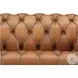 Haworth Saddle Leather Upholstered Accent Chair with Nailhead Trim
