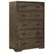 Dovetail Graphite 5 Drawer Chest