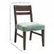 West End Sage Green and Saddle Brown Upholstered Ladder Back Side Chair Set of 2