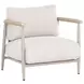 Brielle Palazzo Cream and Greige Performance Fabric Upholstered Outdoor Lounge Chair