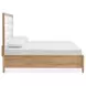 Somerset Butternut and White Performance Fabric Queen Upholstered Panel Bed