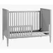 Modern Nursery Light Gray Convertible Crib