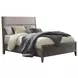 Portia Brushed Brindle and Beige Queen Upholstered Panel Bedroom Set with Storage Bench