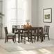 West End Sage Green and Saddle Brown Upholstered Spindle Side Chair Set of 2