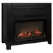Fireside Consoles Black and White Sintered Stone Top Fireside Console with USB Charging