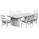 Nash Outdoor Dining Gray Upholstered Outdoor Ladder Back Side Chair Set of 2