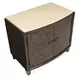 Timberlyn Espresso and Beige 2 Door Stone Top Nightstand with USB Charging