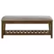 Andover Walnut and Gray Upholstered Bed Bench with Storage