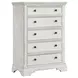 Olivia Brushed White 5 Drawer Chest