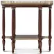 TA Originals Okoume Choco and Gold Oval Quartz Top Parfait Accent Table