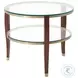 Seeing Double Ramsey Mahogany 30" Round Side Table
