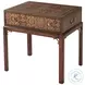Hammadan Cracking Decoupage And Walnut 25" Rectangular Side Table