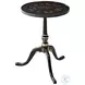 The Jennings And Betteridge Black And Italian Gold Chinoiserie 22" Oval Accent Table