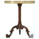 Radiating Walnut Parquetry 19" Oval Accent Table