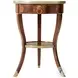 Around in Circles Italian Gold Rub And Ramsey Mahogany 20" Side Table