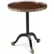 TA Originals Ramsey Mahogany and Black Round Galleried Appeal Accent Table